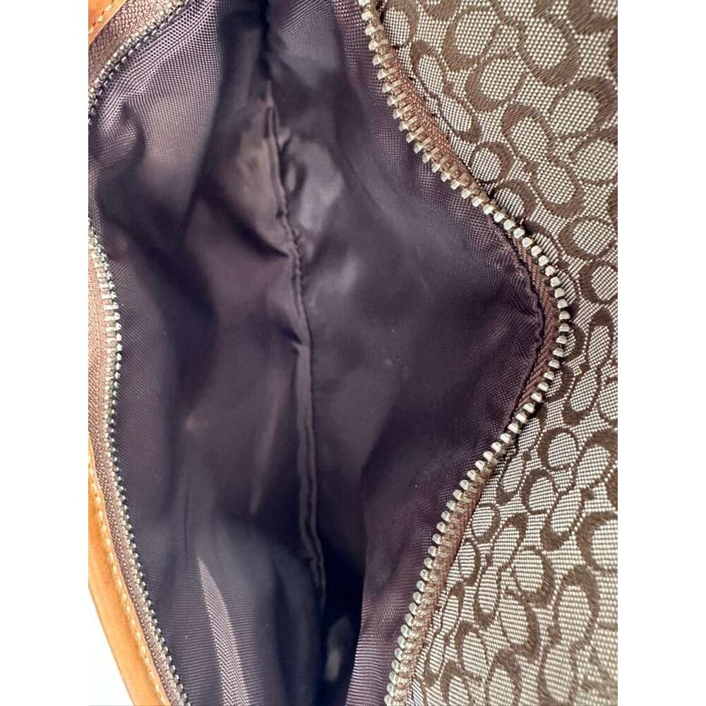 Coach Signature Brown Pouch Bag - Picture 5 of 7